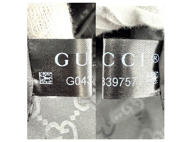Borsa Tote Gucci Sherry in Nylon Nero e Bianco - vista 6
