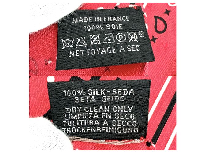 Hermès Hermes Carre 55 Les Cles Bandana Weiß Rot - Ansicht 3