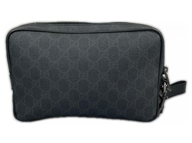Borsa a pochette Gucci GG Supreme Nero Bianco - vista 2