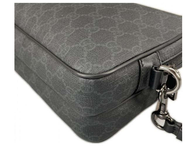 Borsa a pochette Gucci GG Supreme Nero Bianco - vista 8