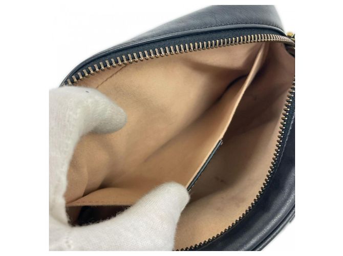 Borsa a tracolla Gucci GG Marmont Nero Bianco - vista 5