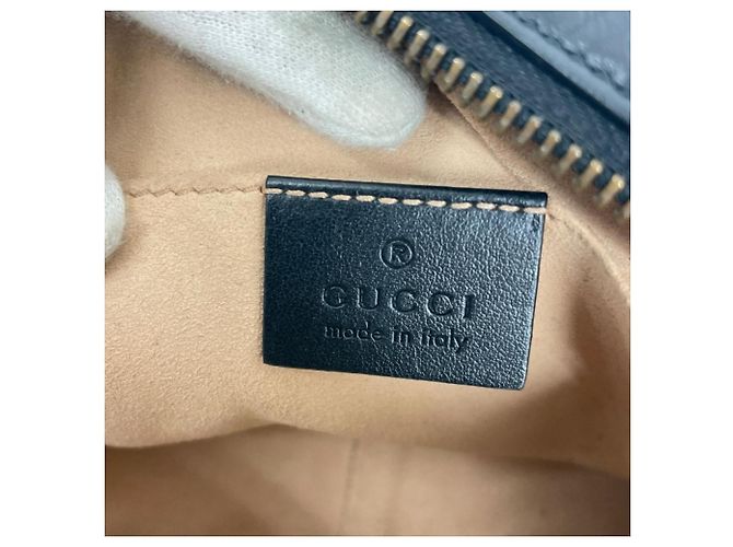 Borsa a tracolla Gucci GG Marmont Nero Bianco - vista 6