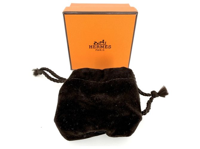 Hermès Hermes Rivale Handschuh-Halter Anhänger Braun Weiß - Ansicht 5