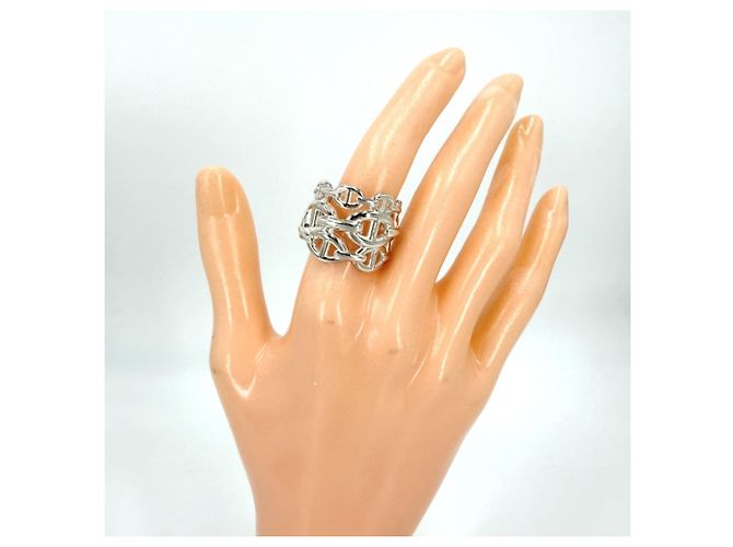 Hermès Hermes Chaine d'Ancre Enchainée GM Ring Silber - Ansicht 2