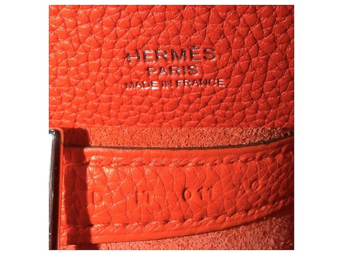 Hermès Borsa Hermes Picotin Lock PM Bianco Arancione - vista 5