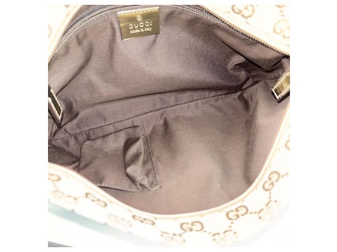 Borsa a tracolla Gucci GG Canvas Beige D'oro - vista 4