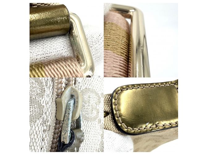 Borsa a tracolla Gucci GG Canvas Beige D'oro - vista 6