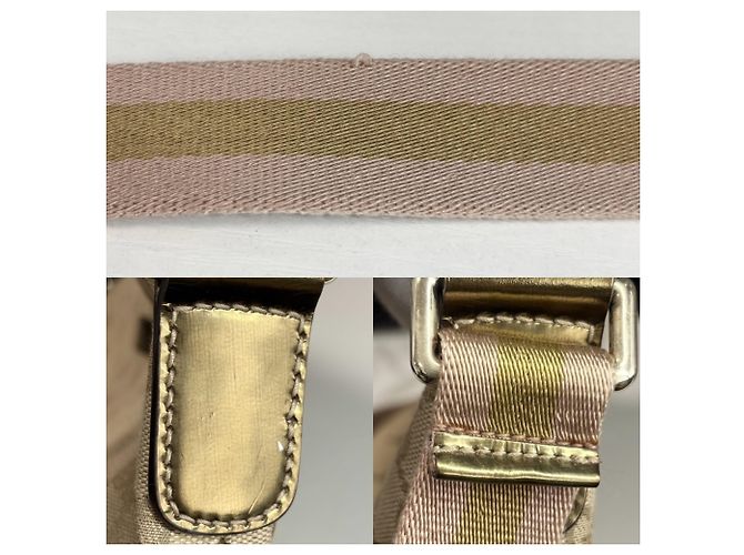 Borsa a tracolla Gucci GG Canvas Beige D'oro - vista 7