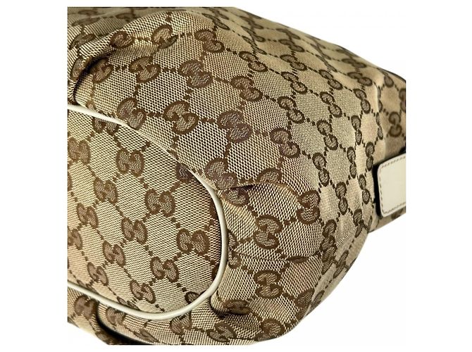 Bolso de hombro Gucci GG Canvas Beige Dorado - vista 11