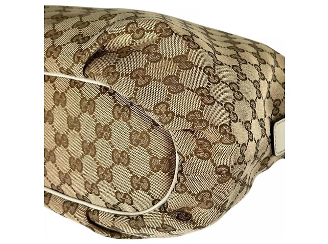 Bolso de hombro Gucci GG Canvas Beige Dorado - vista 13