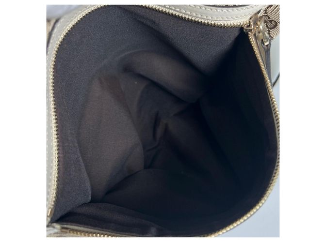 Bolso de hombro Gucci GG Canvas Beige Dorado - vista 4