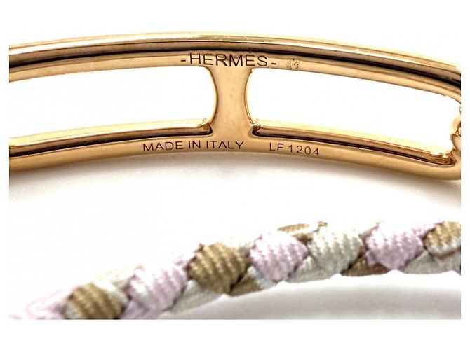 Hermès Bracciale Hermes Roulette Double Tour Marrone Rosa - vista 4