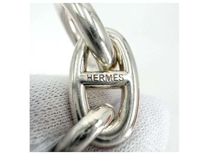Hermès Bracciale Hermes Chaine d'Ancre TGM Bianco - vista 3
