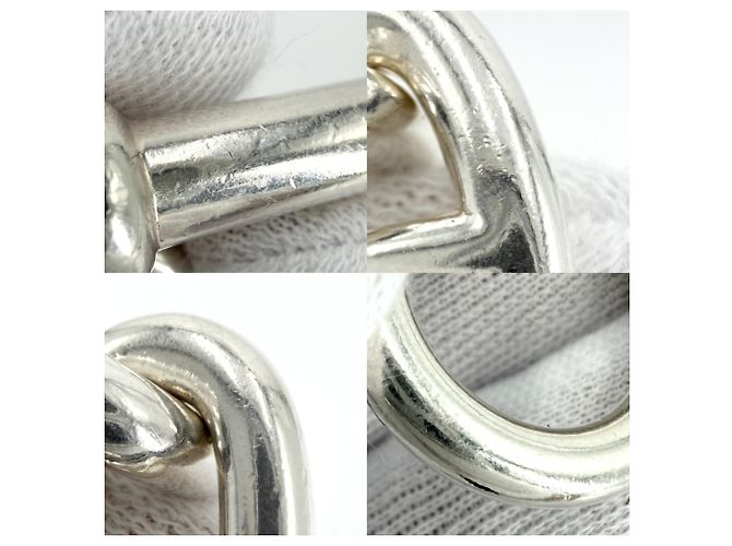 Hermès Bracciale Hermes Chaine d'Ancre TGM Bianco - vista 4
