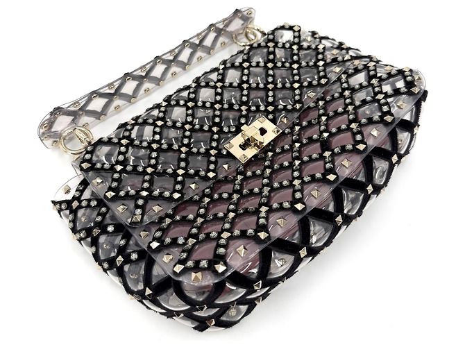 Borsa Valentino Garavani Nero Bianco - vista 3