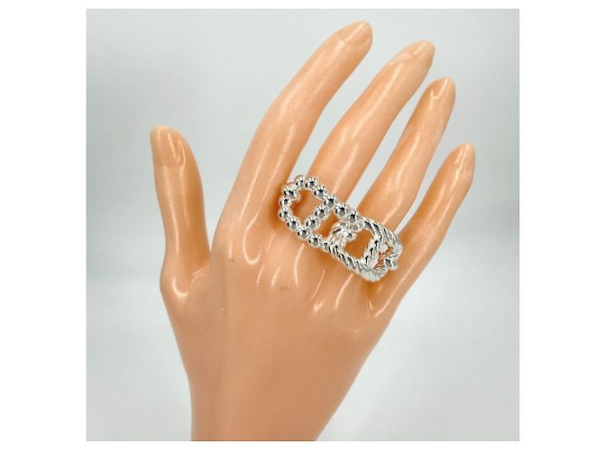 Hermès Hermes Chaine d'Ancre Alea Double Ring Silber - Ansicht 2