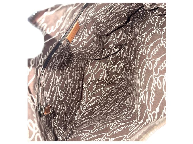 Borsa a tracolla Gucci da donna Marrone Bianco Beige - vista 4