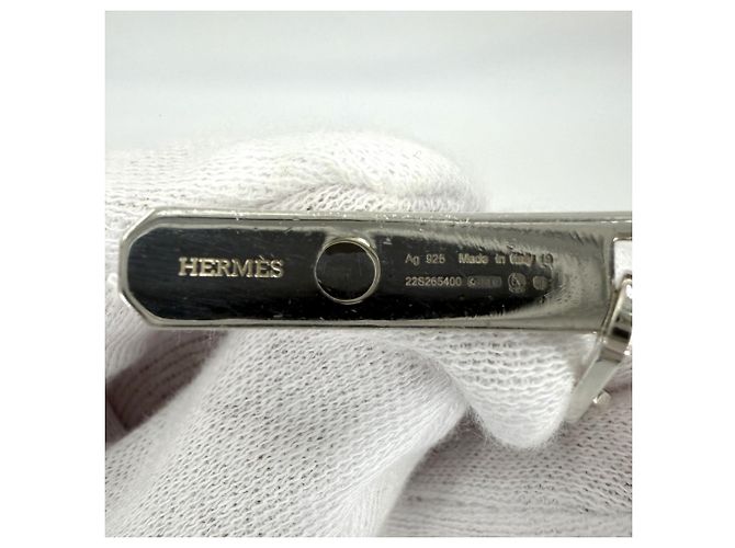 Hermès Bracciale con charm Hermes Silver 925 Argento - vista 4