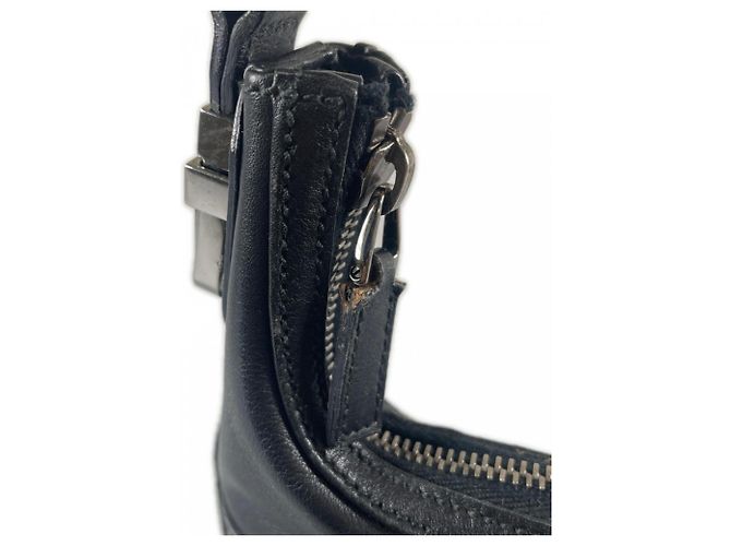 Borsa a mano Gucci in pelle nera e bianca Nero Bianco - vista 14