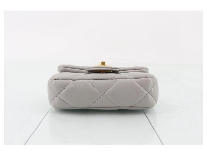 Chanel Mini Kelly in pelle grigia Grigio - vista 3
