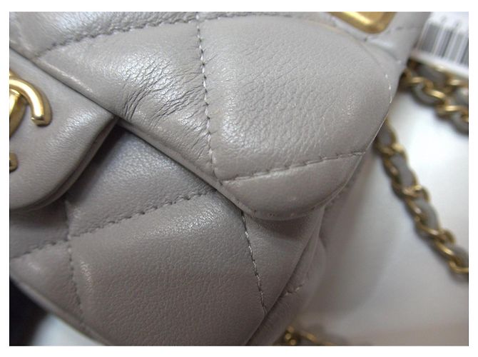 Chanel Mini Kelly in pelle grigia Grigio - vista 5