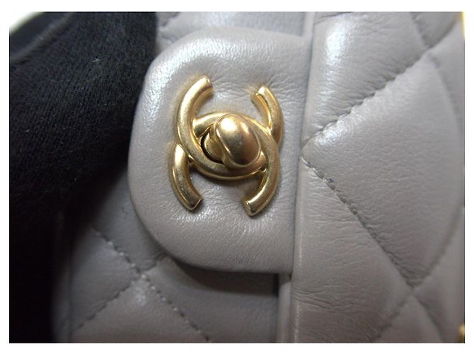 Chanel Mini Kelly in pelle grigia Grigio - vista 6