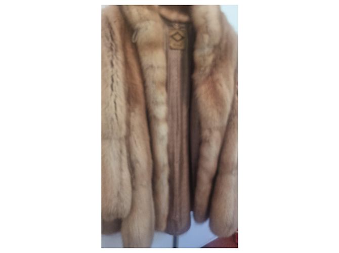 Abrigo Fendi de piel de visón Marrón claro - vista 8
