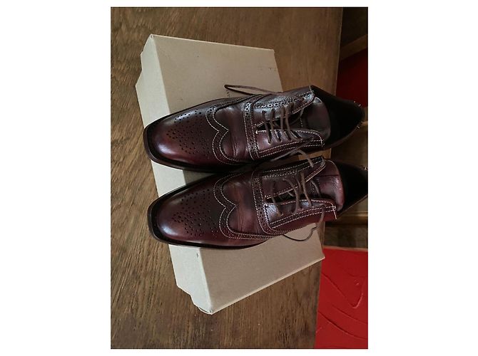 Heschung Richelieu en cuir marron - vue 14
