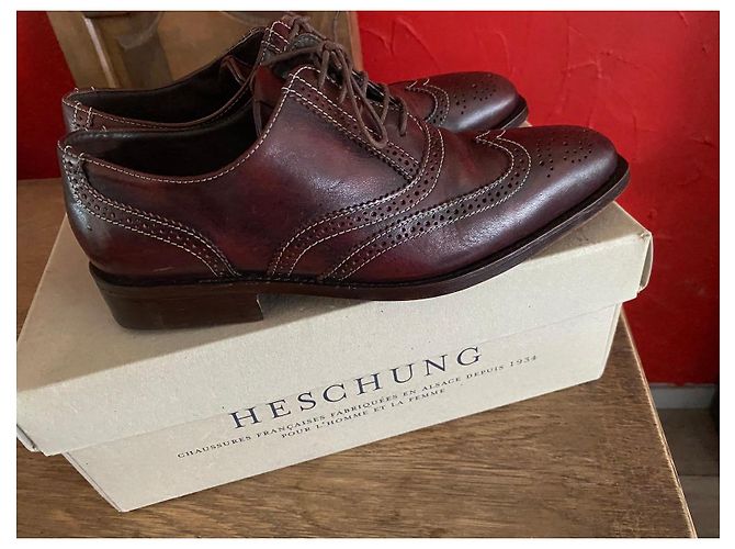 Heschung Richelieu en cuir marron - vue 3