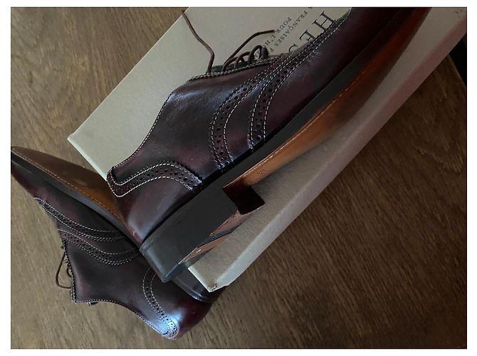 Heschung Richelieu en cuir marron - vue 7