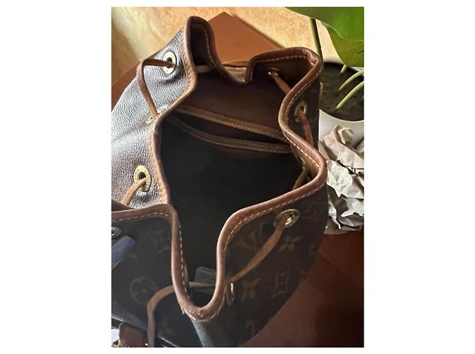 Zaino Louis Vuitton Monogram Montsouris PM Marrone Monogramma - vista 10