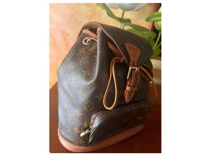 Zaino Louis Vuitton Monogram Montsouris PM Marrone Monogramma - vista 12