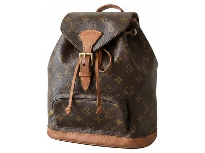 Zaino Louis Vuitton Monogram Montsouris PM Marrone Monogramma - vista 2