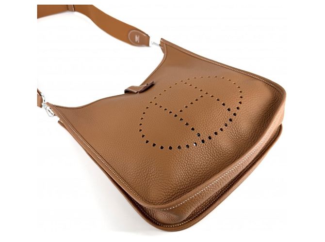 Hermès Borsa a tracolla Hermes Evelyne PM 3 Marrone - vista 3
