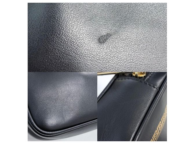 Borsa a tracolla Versace Medusa in pelle nera e oro Nero D'oro - vista 7