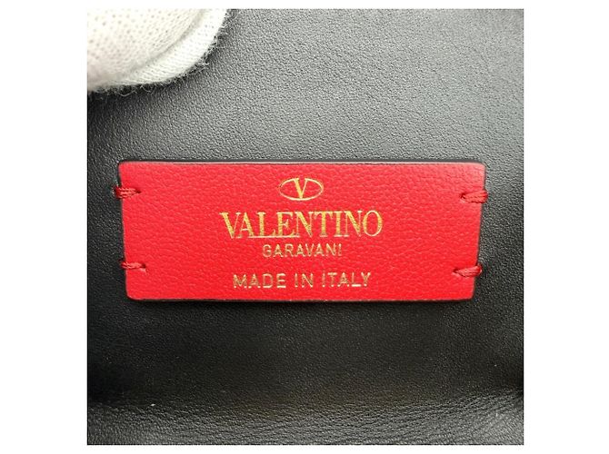 Borsa a tracolla in pelle blu Valentino Garavani - vista 5