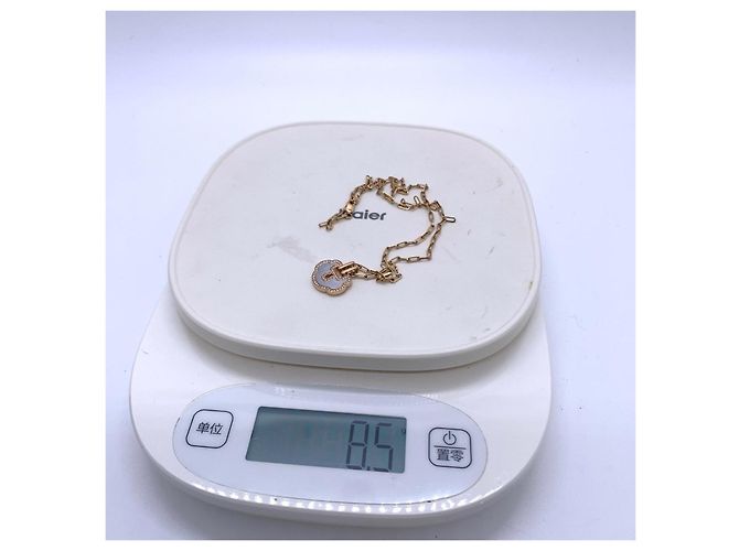 Autre Marque Collana Qeelin Peace Lock in oro rosa 18K, madreperla e diamanti D'oro - vista 4