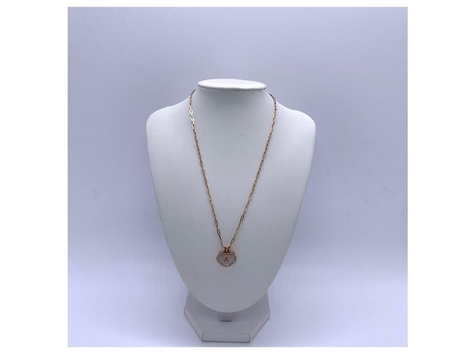 Autre Marque Collana Qeelin Peace Lock in oro rosa 18K, madreperla e diamanti D'oro - vista 6