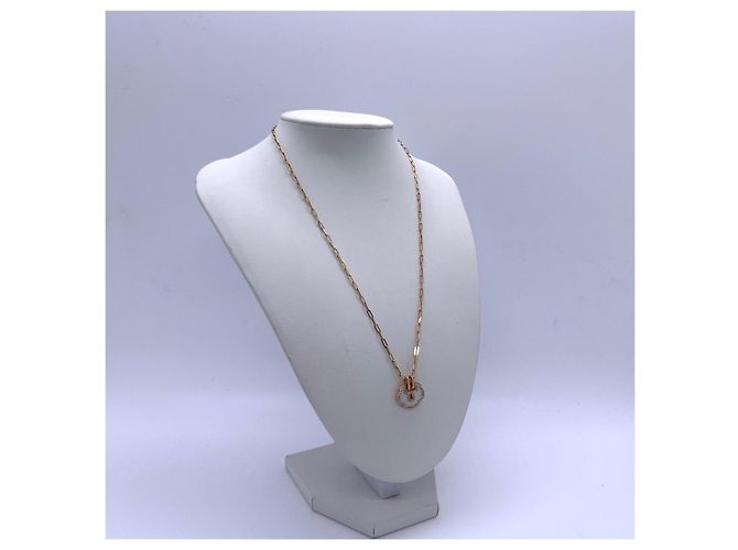 Autre Marque Collana Qeelin Peace Lock in oro rosa 18K, madreperla e diamanti D'oro - vista 7