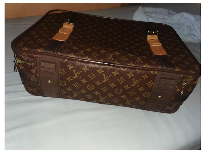 Keepall Valigia Louis Vuitton Satellite 50 Monogram Marrone Monogramma - vista 7