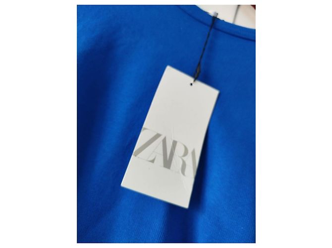 Zara Königsblaues Kleid mit seitlicher Raffung - Größe L - Ansicht 6