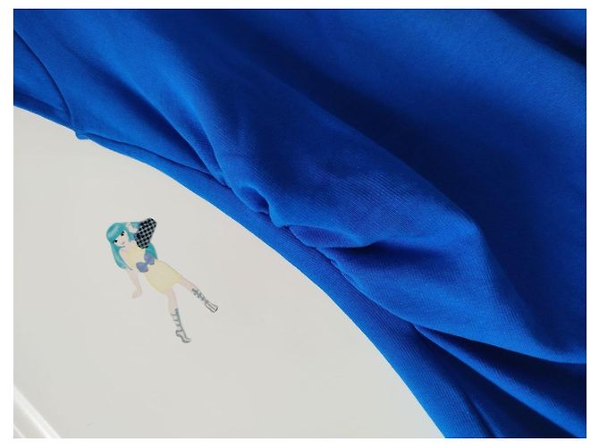 Zara Königsblaues Kleid mit seitlicher Raffung - Größe L - Ansicht 7