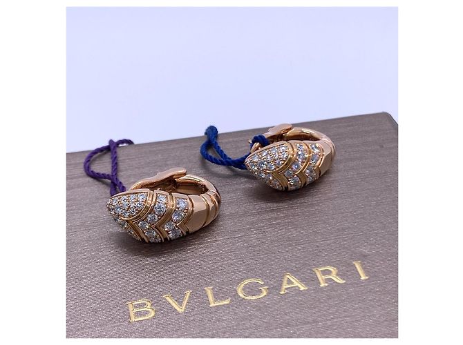 Orecchini Bulgari Serpenti in Oro e Diamanti D'oro - vista 4