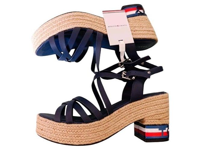 Sandali con zeppa Tommy Hilfiger blu navy - vista 2
