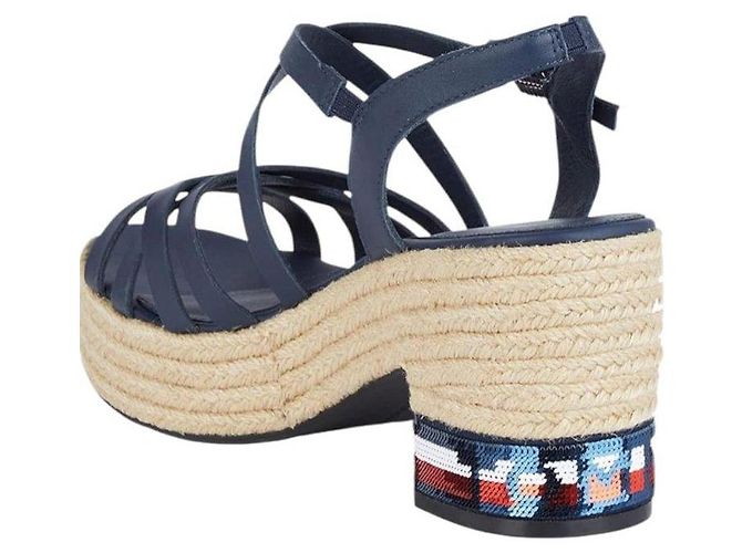 Sandali con zeppa Tommy Hilfiger blu navy - vista 3