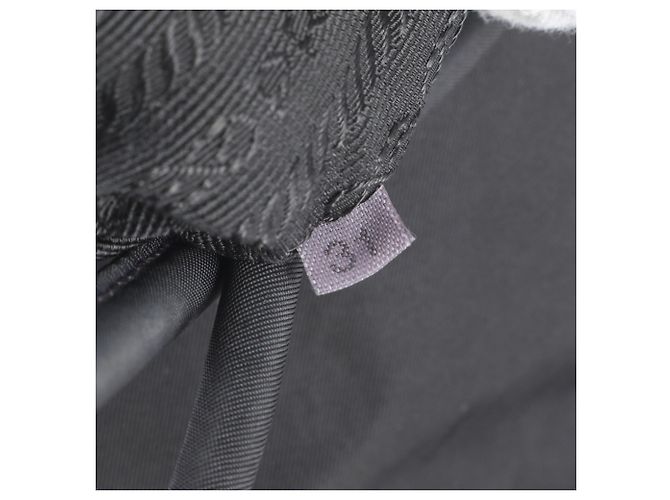 Tote Prada Tessuto Nylon Tragetasche mit Dreiecks-Logo Schwarz Lila - Ansicht 9