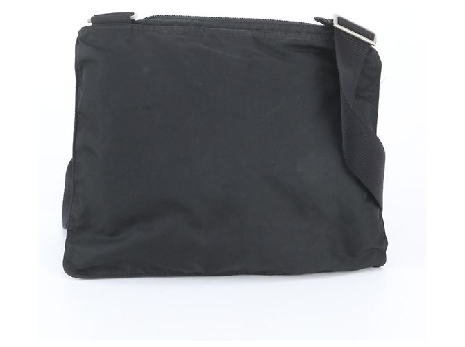 Bolsa Messenger Prada em nylon Tessuto com logo triangular Preto - vista 2