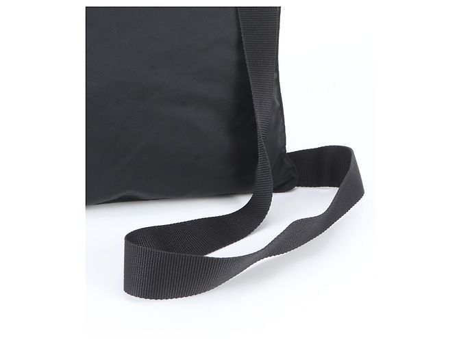 Bolsa de ombro em couro e nylon Tessuto com logo triangular Prada Preto - vista 2