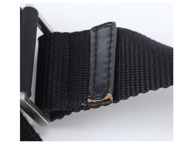 Bolsa de ombro em couro e nylon Tessuto com logo triangular Prada Preto - vista 8