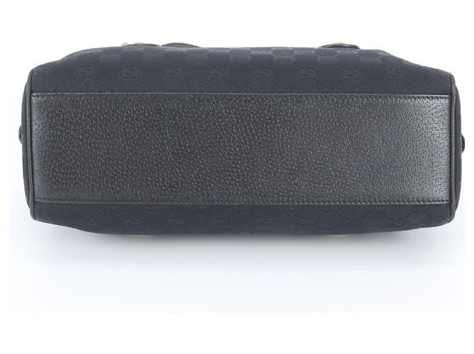 Borsa Mini Boston Gucci GG Canvas Nero - vista 6